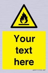 Custom flammable sign